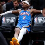 Shai Gilgeous-Alexander finished with 17 points in the Thunder's home opener, snapping a streak of 141 consecutive games with at least one point.