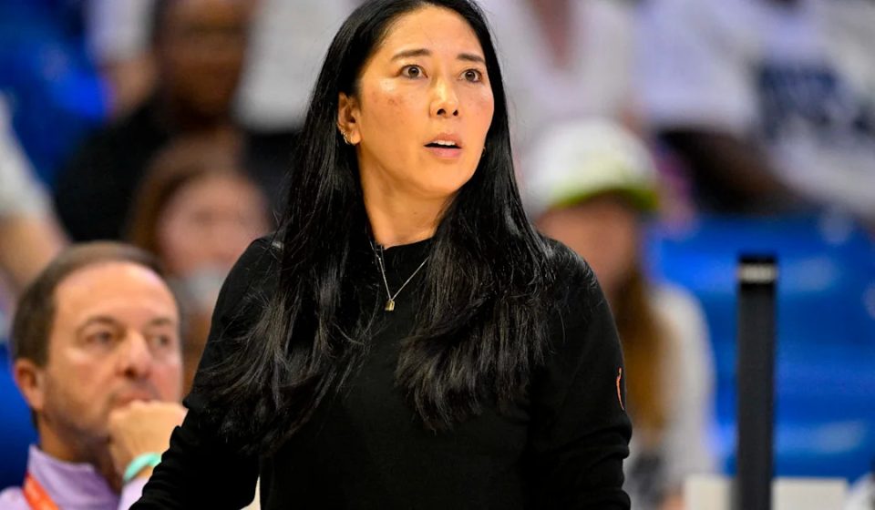 Valkyries coach Natalie Nakase is said to be “fine” after the sideline collapse in Game 3 against the Wings. Valkyries coach Natalie Nakase is said to be "fine" after the sideline collapse in Game 3 against the Wings.