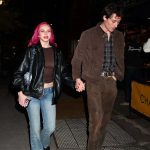 Adéla dines with her boyfriend in a surprisingly simple evening look