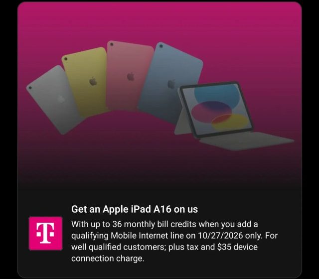 Set your schedule, T-Mobile is giving away free iPads for one day only