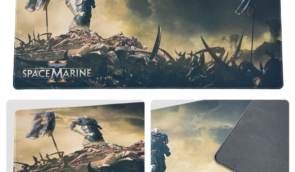 Claim your commemorative Space Marine 2 desk pad at your local Warhammer store