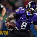 Lamar Jackson not practicing following ankle injury