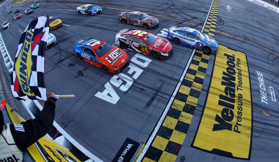 Kyle Larson wins wild Talladega NASCAR Cup race after starting from 11th on final lap