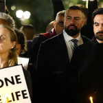 Anti-Israel protesters accuse Mamdani of 'genocide' outside October 7 vigil