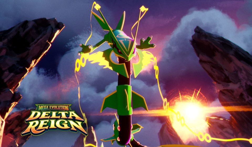 Pokémon TCG: Mega Evolution – Delta Reign Mega Rayquaza ex-card preview
