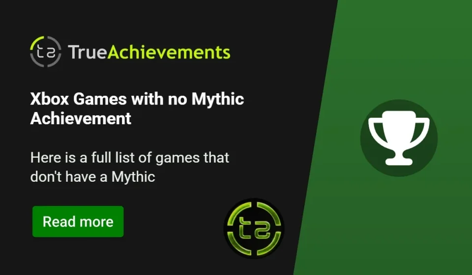 List of Xbox games not granting Mythic Achievements