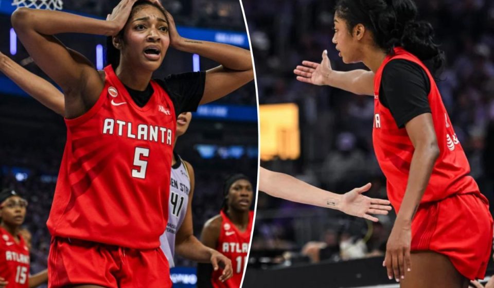 Angel Reese abandons her Atlanta Dream teammates mid-play during Game 2 of the WNBA Finals
