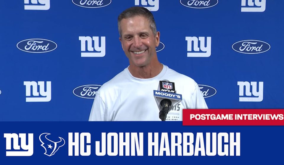 Coach John Harbaugh: "It was a players' victory in every way" - Giants.com