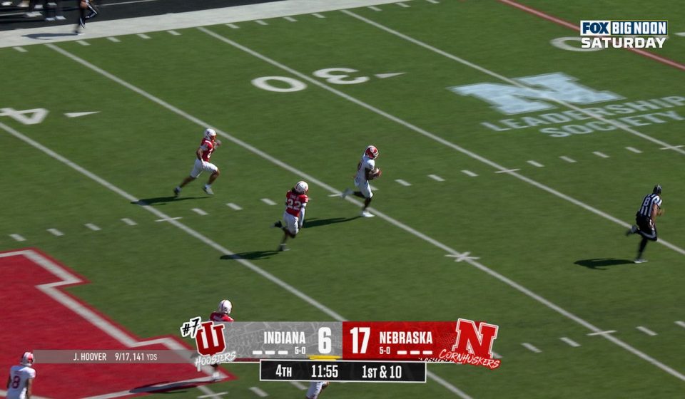 Indiana's Josh Hoover finds Nick Marsh for an ELECTRIC 75-yard TD against Nebraska - FOX Sports