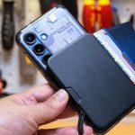 This tool-free modular lever wallet is the coolest one I've stuck to my phone