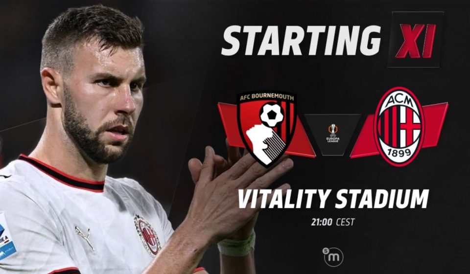 Official: Bournemouth starting XI against AC Milan