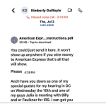 Kimberly Guilfoyle's associate says when she asked him for $100,000 it was a 'quid pro quo'