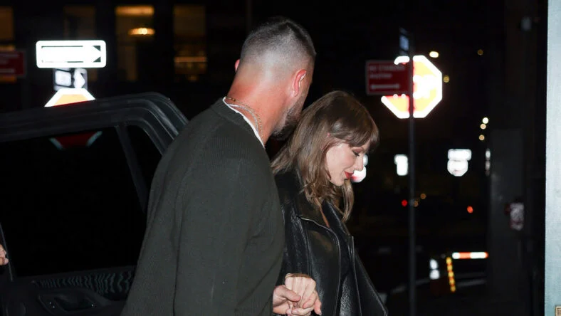 Taylor Swift spotted out to dinner with husband Travis Kelce on her 37th birthday (new photos) | Just Jared