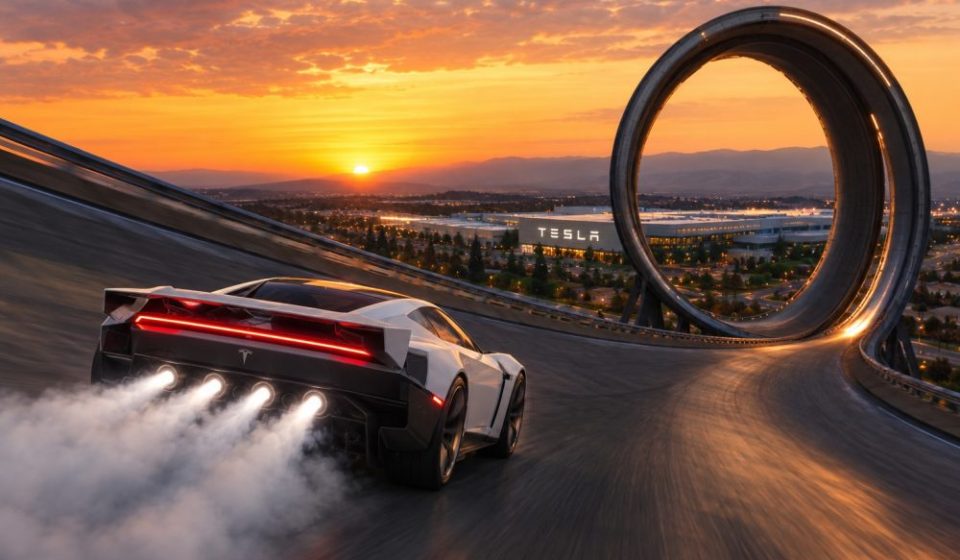 Tesla Roadster owners will benefit from “Flying Stunt Mode” and loop track access