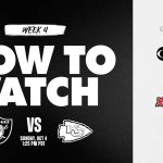 How to watch the Las Vegas Raiders vs. Kansas City Chiefs on October 4, 2026