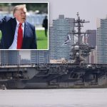 Trump sends third aircraft carrier to Middle East with 10,000 more troops – as he eyes attack on Iran after midterms