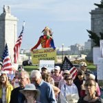 Veterans, Democrats protest Trump election as midterms approach: NPR