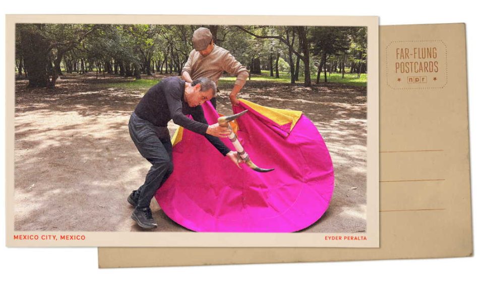 Photo: Despite ban on bullfighting in Mexico City, a matador trains in a public park: NPR