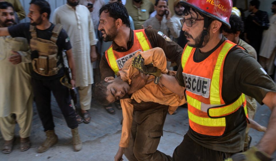 Peshawar private school roof collapse kills 34 children, teacher says