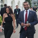 Country singer Alexis Wilkins shows off her engagement ring with FBI's Kash Patel