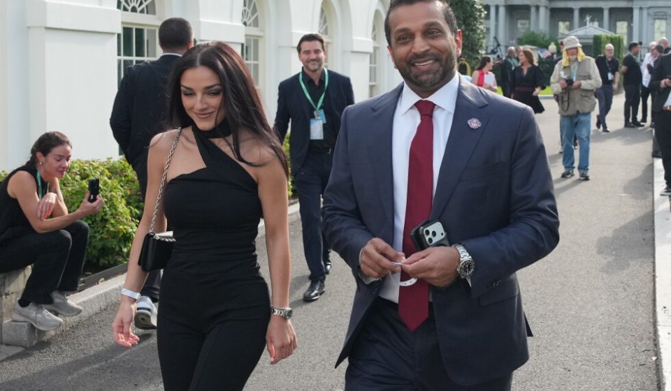 Country singer Alexis Wilkins shows off her engagement ring with FBI's Kash Patel