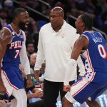 76ers win Game 1 with James and Brown, beating Knicks 106-100