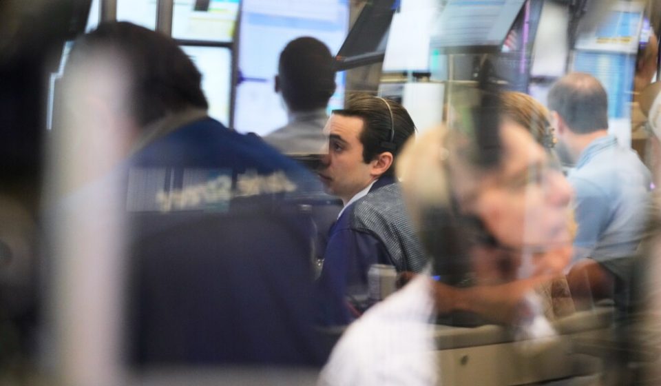 Most US stocks fall after bond market increases pressure