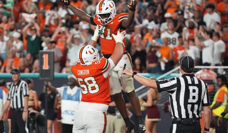 Miami is No. 1 in the AP Top 25 for the first time since 2002, No. 2 in the BYU rankings since the 1984 title season.