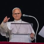 Pope Leo XIV greets the faithful in St. Peter's Square after an operation