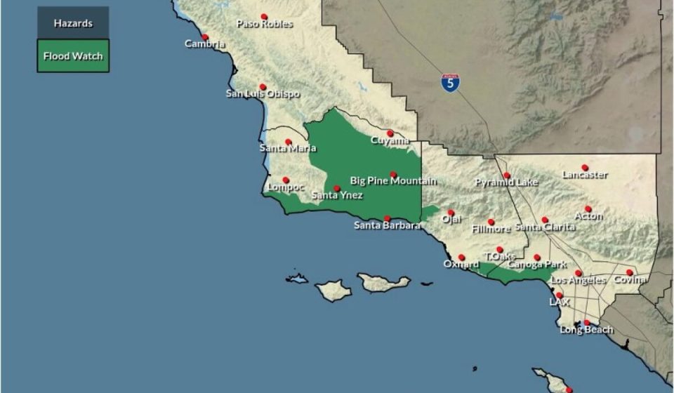 Rain is forecast in Southern California and flooding is a concern