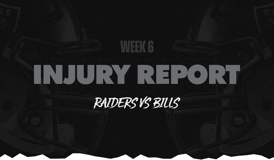 Raiders-Bills Week 6 Injury Report
