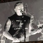 Zach Bryan wears a "Free Palestine" t-shirt during a concert at Gillette Stadium weeks after the Macklemore-Robert Kraft controversy